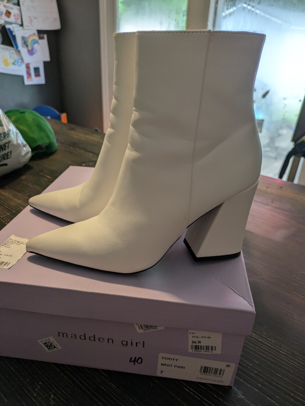 Madden Girl Cody White Retro Style Booties
